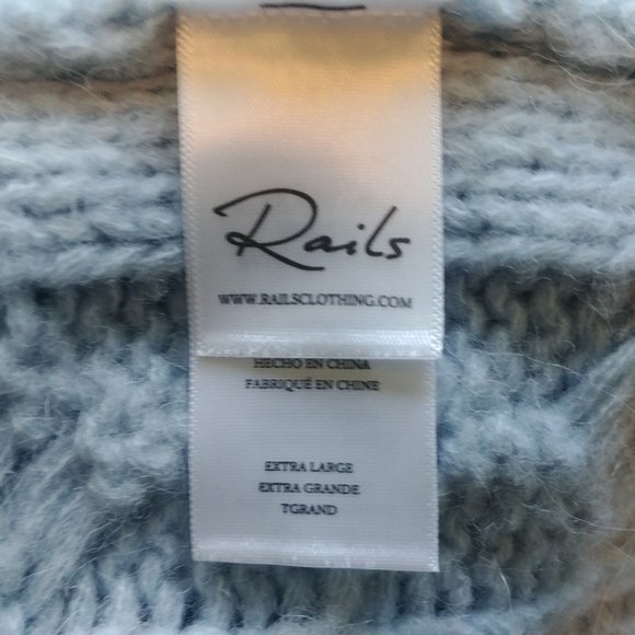 NEW WITH TAGS Rails Alexis Sky Blue Sweater Vest XL Wool Alpaca - Picture 8 of 8